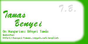 tamas benyei business card